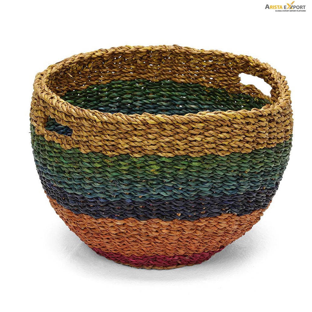 Best quality low price colorful hogla basket exporter Bangladesh