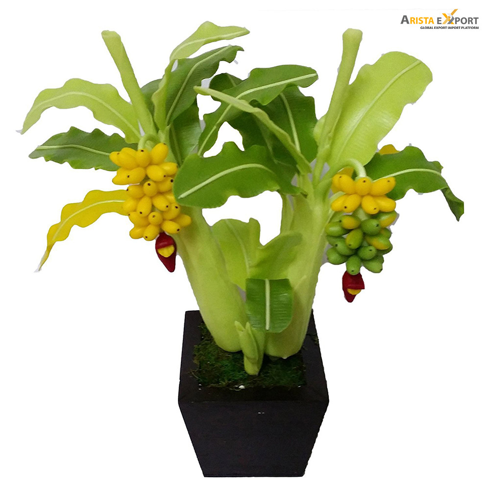 Low price high quality banana tree showpiece made by thai clay supplier BD 