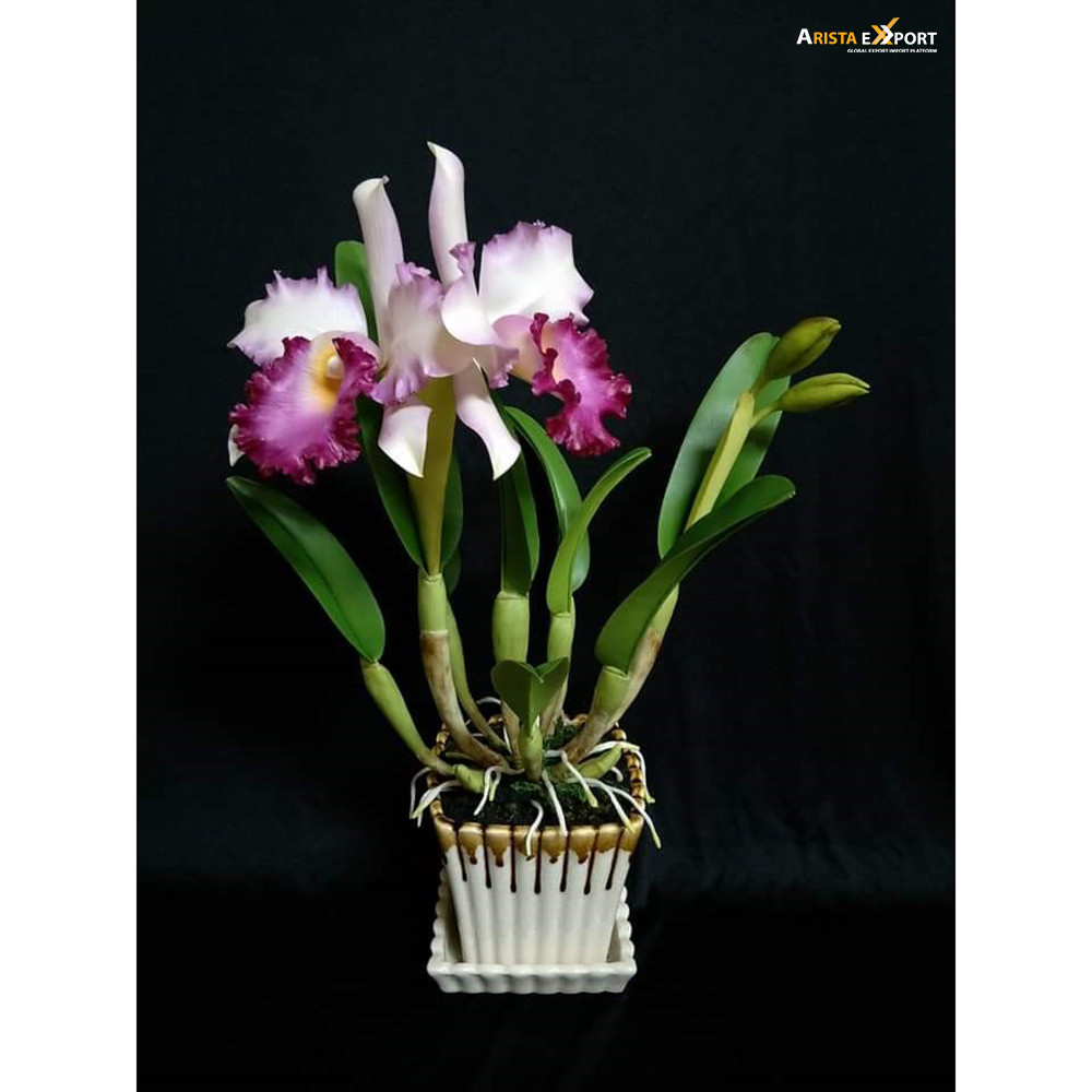 Orchid Catlia Tree Showpiece made by thai clay import from BD