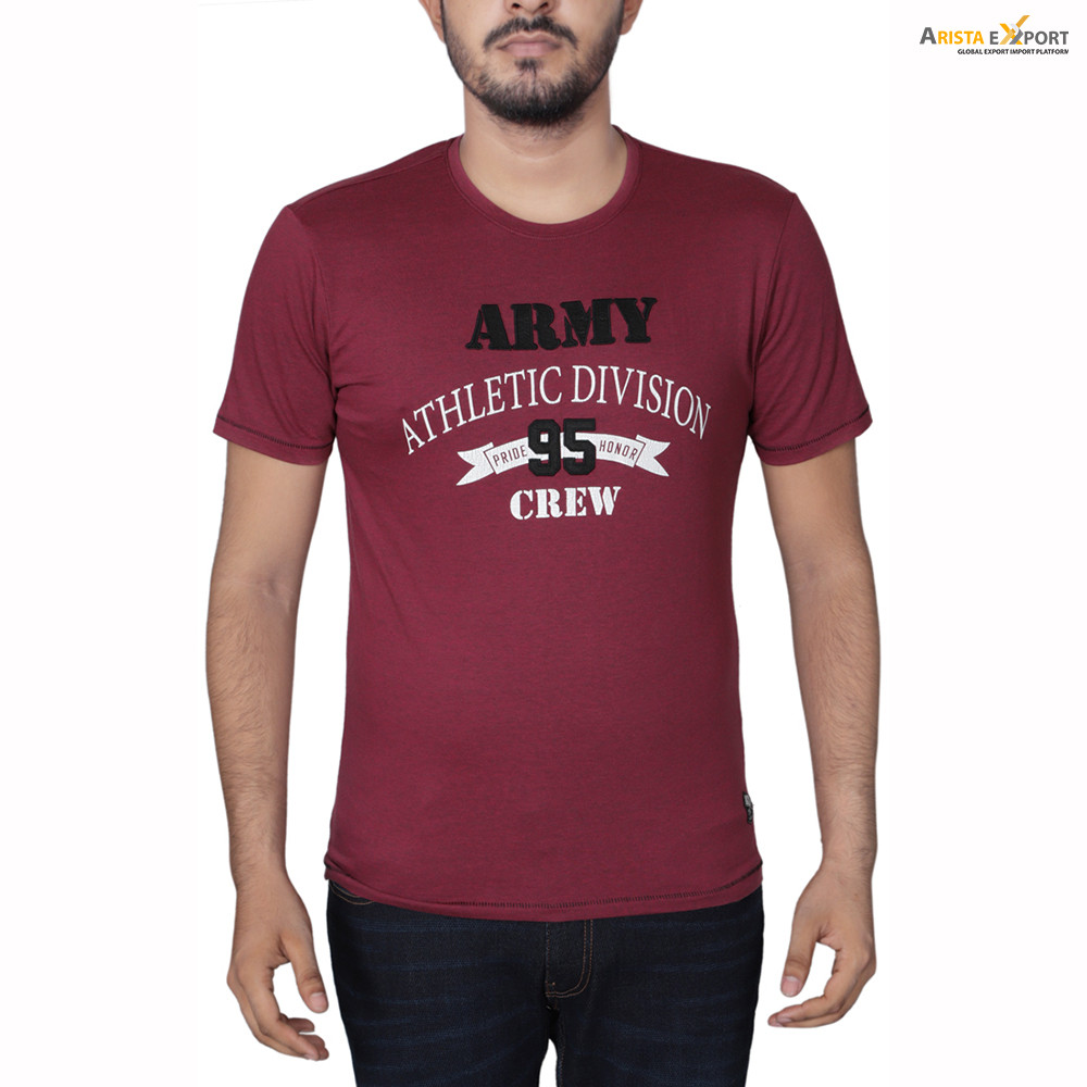 Unique Design of Men's Maroon T-Shirts Supplier |Bangladesh