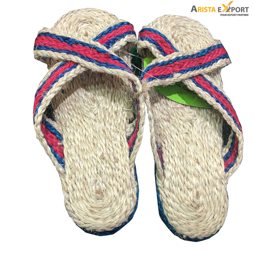 Top products best selling unique eco friendly golden jute slippers import from Bangladesh