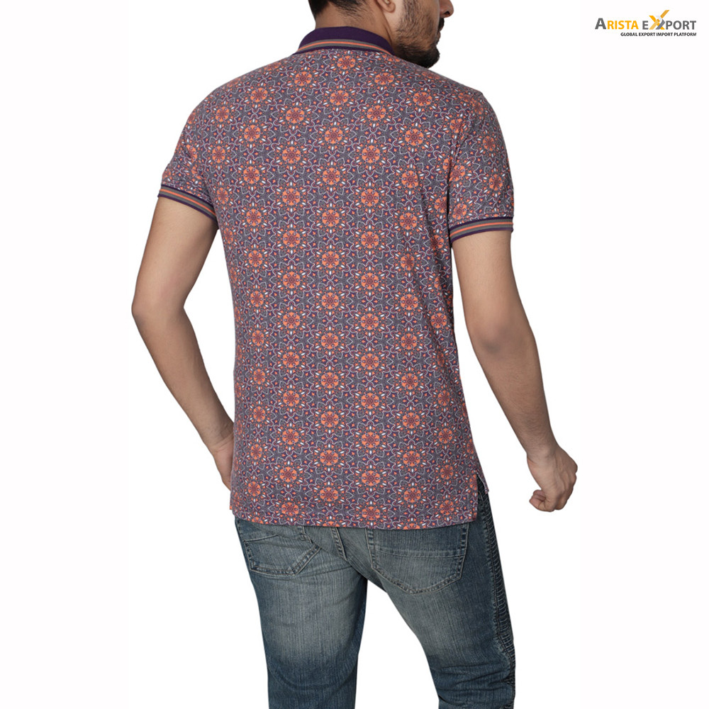 Printed Violet Color Men’s T-Shirt wholesale  price in Bangladesh
