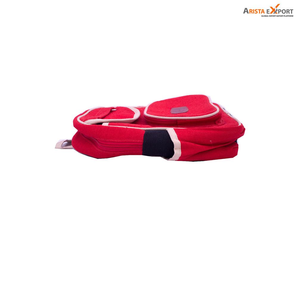 Beautiful jute cotton red color school bag manufacturer Bangladesh