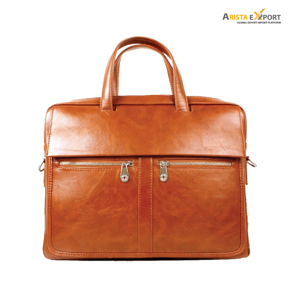Luxury Crazy Full-Grain Leather Office Bag Supplier