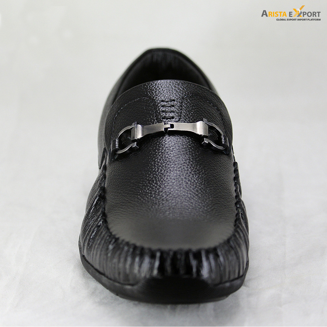 Black Color Genuine Leather Loafer Exporter 