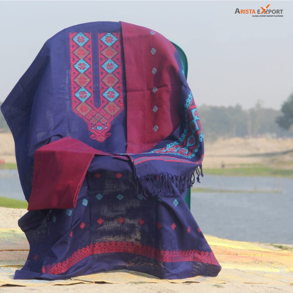 Mercerized Cotton Jamdani New Design Salwar Kamiz For Women