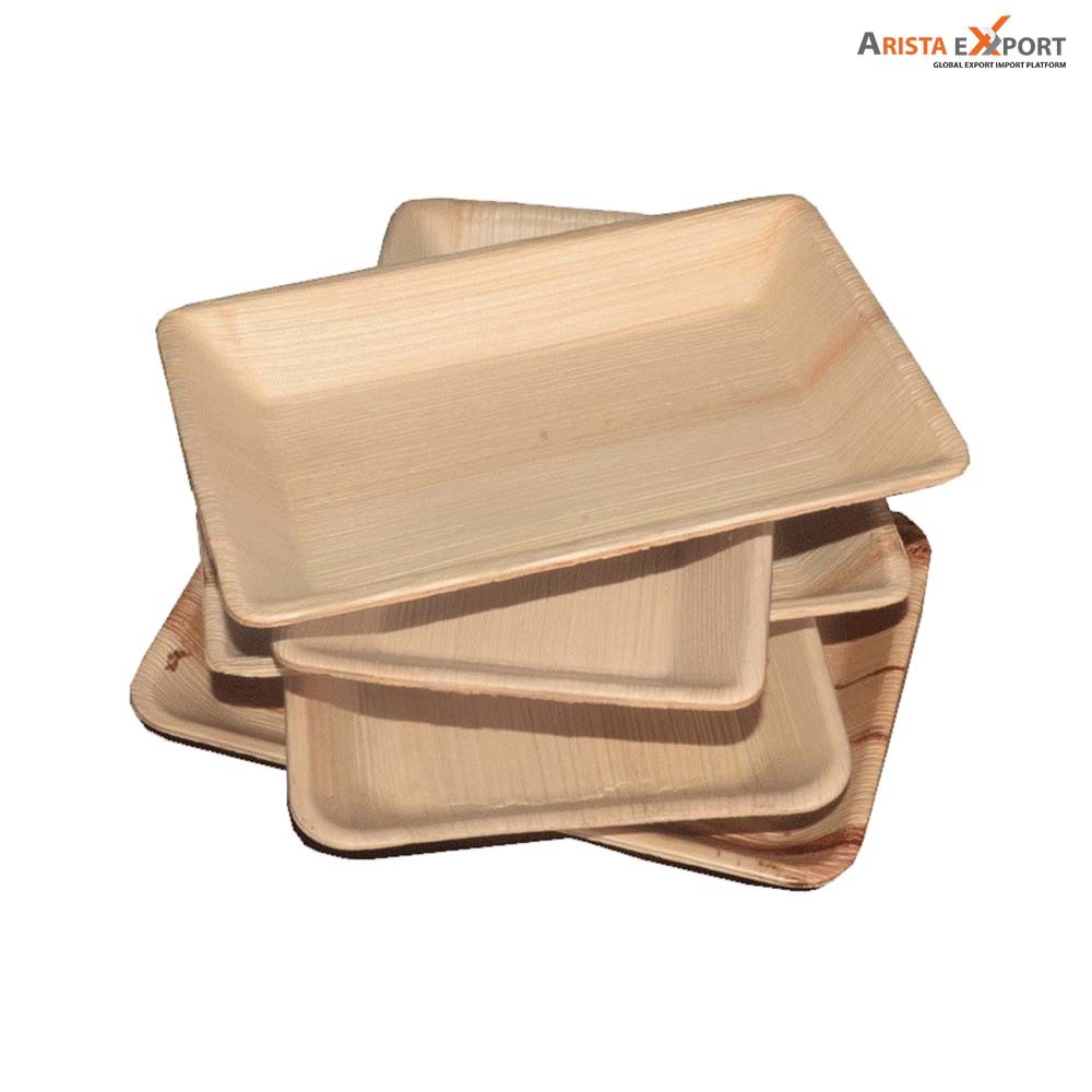 Excellent Quality Low Price Disposable Rectangle Palm Leaf Plate