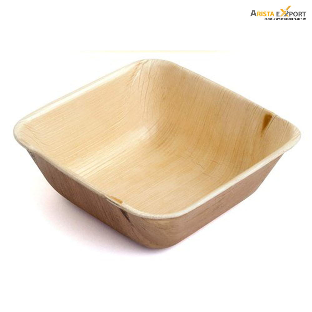 5.5 Inch Deep Square Eco-Friendly Disposable Areca Leaf Bowls