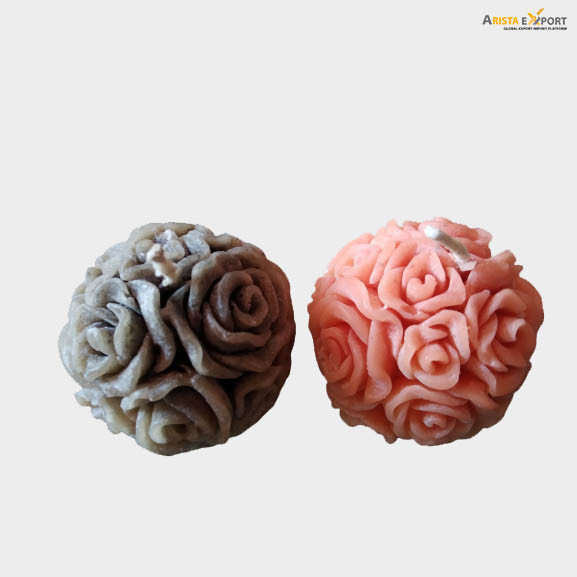 Wholesale Home Decoration Cheap Round Rose Shape Candle
